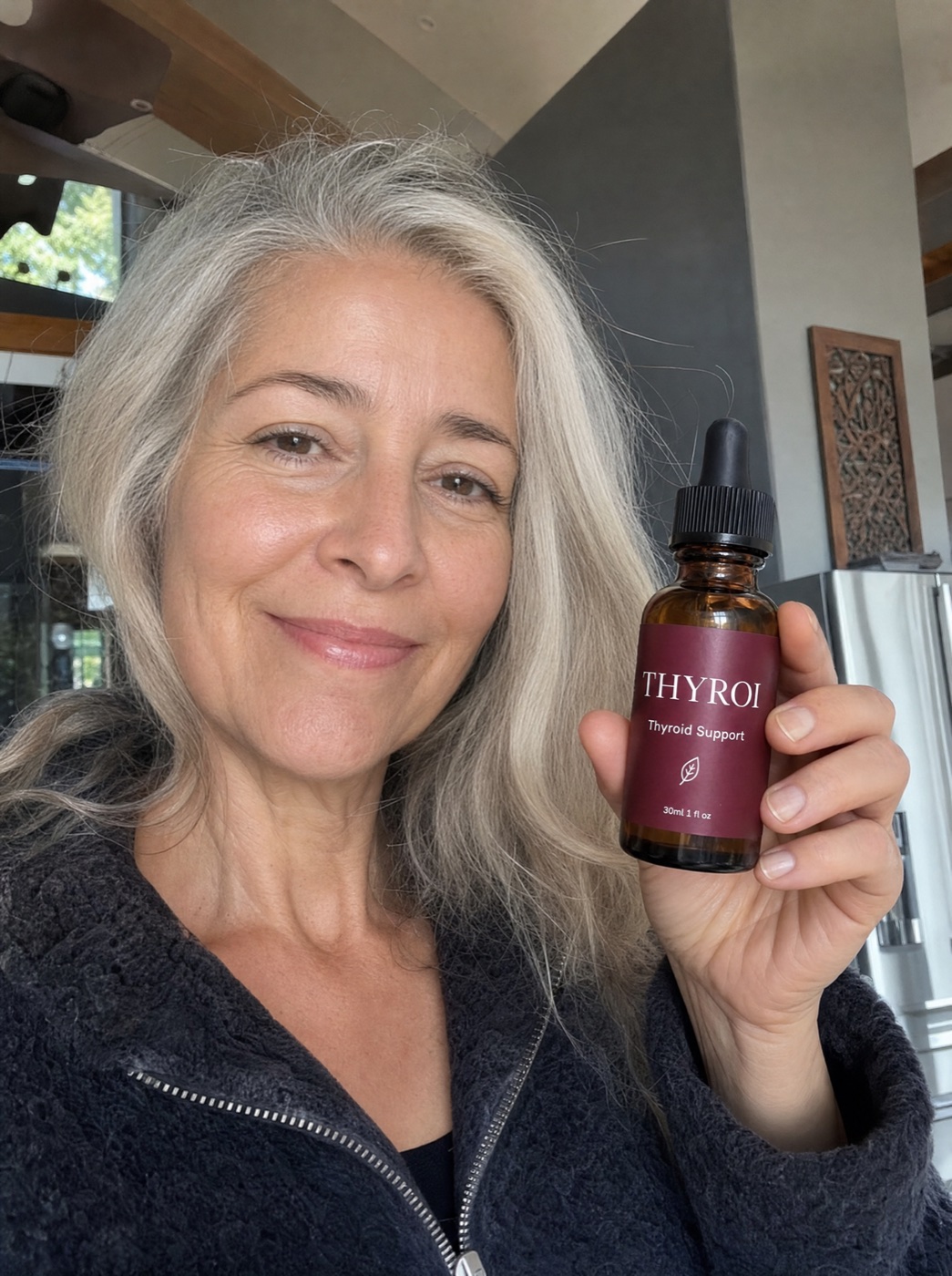 Real customer holding Thyroi